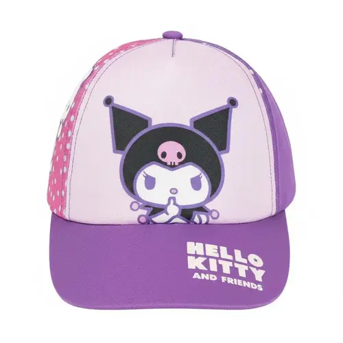Hello Kitty Hello Kitty & Kuromi Pet Paars Roze – Kinderpet – Verstelbaar – Officieel Gelicenseerd