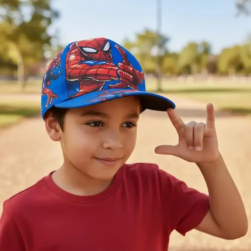 Marvel Marvel Spiderman Pet Blauw – Kinderpet – Verstelbaar – Officieel Gelicenseerd