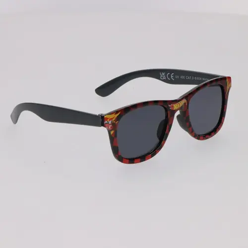 Hot Wheels Hot Wheels Pet met Zonnebril Set – Kinder Pet Jongens – Rood Zwart – Verstelbare Cap – UV Bescherming