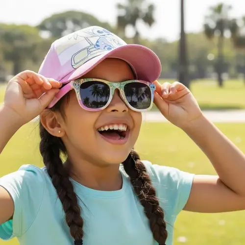 Disney Disney Stitch Pet en Zonnebril Set – Roze – Verstelbaar – UV400 Bescherming – Zomer Accessoire