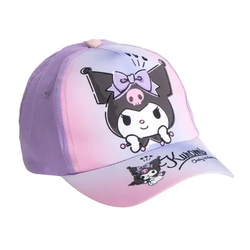 Hello Kitty Hello Kitty Kuromi Pet en Zonnebril Set – Paars Roze – UV400 Bescherming – Verstelbare Zomer Pet voor Meisjes