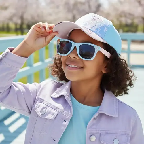 Disney Disney Frozen Elsa en Anna Pet en Zonnebril Set – Blauw/Roze – UV400 Bescherming – Verstelbare Zomer Pet voor Meisjes