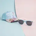 Disney Disney Frozen Elsa und Anna Cap und Sonnenbrille Set – Blau/Rosa – UV400 Schutz – Verstellbare Sommer Cap für Mädchen