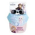Disney Disney Frozen Elsa und Anna Cap und Sonnenbrille Set – Blau/Rosa – UV400 Schutz – Verstellbare Sommer Cap für Mädchen