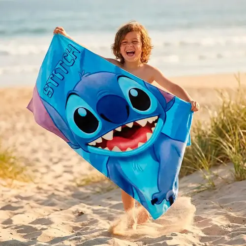 Disney Disney Stitch Strandlaken – 70x140 cm – Sneldrogend – Lichtgewicht – Strand Handdoek Kind