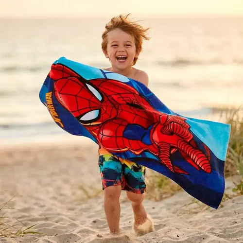 Marvel Marvel Spiderman Strandlaken – Polyester – 70x140 cm – Sneldrogend – Lichtgewicht – Strand & Zwembad