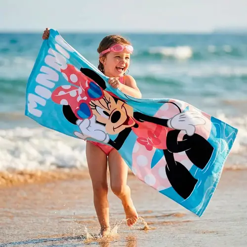 Disney Disney Minnie Mouse Strandlaken met Zwembril – Polyester – 70x140 cm – Sneldrogend – Strand & Zwembad Set