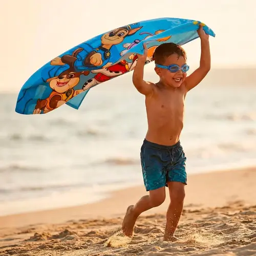 Nickelodeon Paw Patrol Strandlaken met Zwembril – 70x140 cm – Polyester – Sneldrogend – Strandlaken Kind Jongens Meisjes