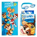 Nickelodeon Paw Patrol Strandtuch mit Schwimmbrille – 70x140 cm – Polyester – Schnelltrocknend – Strandtuch Kinder Jungen Mädchen