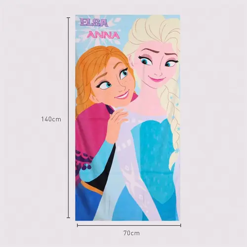 Disney Disney Frozen Strandlaken Elsa en Anna – 70x140 cm – Polyester – Sneldrogend Strandlaken Kinderen