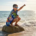 Marvel Marvel Avengers Strandtuch mit Schwimmbrille – 70x140 cm – Polyester – Strandset Kinder