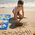 Marvel Marvel Avengers Strandtuch mit Schwimmbrille – 70x140 cm – Polyester – Strandset Kinder