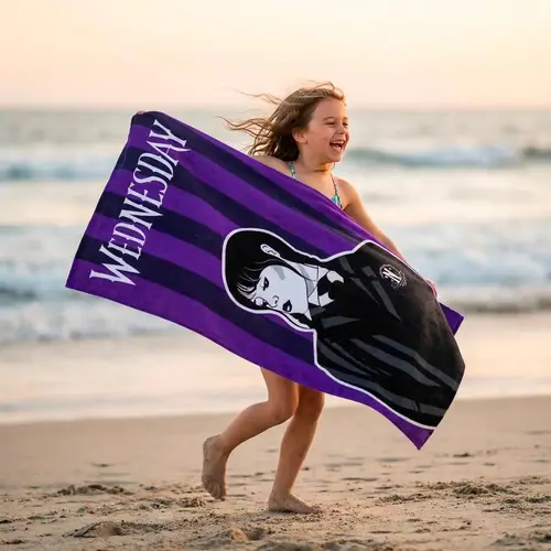 Wednesday Wednesday Strandlaken Meisjes – 70x140 cm – Polyester – Sneldrogend – Strand Handdoek