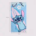 Disney Stitch Strandlaken Katoen 70x140 cm – Disney Strandhanddoek Jongens en Meisjes – Blauw Roze