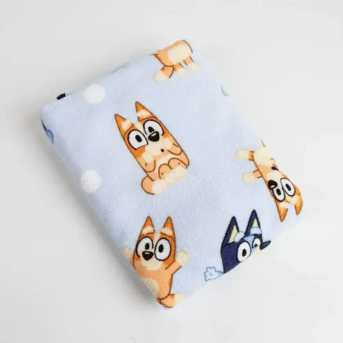 Bluey Bluey Poncho Handdoek Kinderen – Strandponcho – Sneldrogend Polyester – Met Capuchon – Blauw