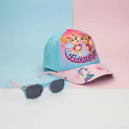 Nickelodeon Paw Patrol Pet met Zonnebril Kinderen – Skye & Everest – UV400 Bescherming – Verstelbare Cap – Zomer Set