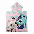 Gabby's Poppenhuis Gabby’s Poppenhuis Poncho – Kinder Strandponcho met Capuchon – Sneldrogend – Meisjes Badponcho
