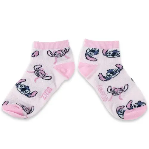 Disney Disney Stitch Sokken Set – 7 Paar – Kindersokken – Meisjes – Comfortabele Enkelsokken – Multicolor