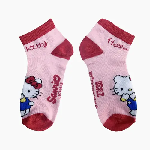 Hello Kitty Hello Kitty & Sanrio Sokken 7 Paar – Kindersokken Meisjes – Enkelsokken – Kuromi My Melody Cinnamoroll – Multicolor