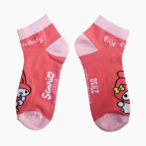Hello Kitty Hello Kitty & Sanrio Sokken 7 Paar – Kindersokken Meisjes – Enkelsokken – Kuromi My Melody Cinnamoroll – Multicolor