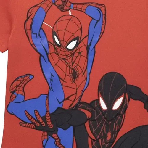Marvel Marvel Spider-Man Zomerset – Kledingset Jongens – T-shirt en Korte Broek – Miles Morales Print – Rood Blauw – Kinder Zomerkleding