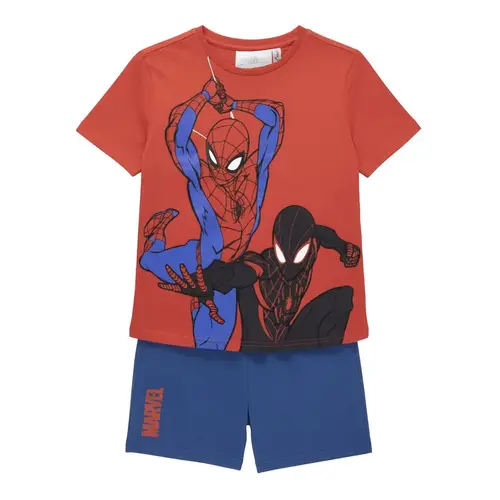 Marvel Marvel Spider-Man Zomerset – Kledingset Jongens – T-shirt en Korte Broek – Miles Morales Print – Rood Blauw – Kinder Zomerkleding