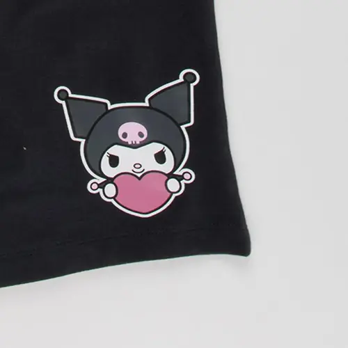 Hello Kitty Hello Kitty Kuromi Kledingset – Zomer Set Meisjes – T-shirt en Korte Broek – Officieel Gelicenseerd