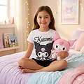 Hello Kitty Hello Kitty Kuromi Kledingset – Zomer Set Meisjes – T-shirt en Korte Broek – Officieel Gelicenseerd Hello Kitty Hello Kitty Kuromi Kledingset – Zomer Set Meisjes – T-shirt en Korte Broek – Officieel Gelicenseerd