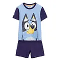 Bluey Bluey Kledingset Jongens – T-Shirt en Short Blauw Paars – Zomer Outfit – Officieel Gelicenseerd
