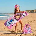 Gabby's Poppenhuis Gabby's Dollhouse Strandset Kinder – Strandtuch 70x140 cm, Turnbeutel und Cap – Rosa – Mädchen