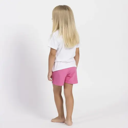 Gabby's Poppenhuis Gabby’s Dollhouse Zomerset Meisjes – T-shirt en Korte Broek – Roze Wit Kinderkleding