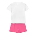 Gabby's Poppenhuis Gabby’s Dollhouse Sommer Set Mädchen – T-Shirt und Shorts – Rosa Weiß Kinderkleidung