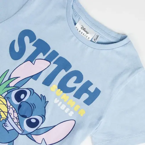 Disney Disney Stitch Zomerset Kinderen – T-shirt en Korte Broek – Blauw – Zomer Kleding Set