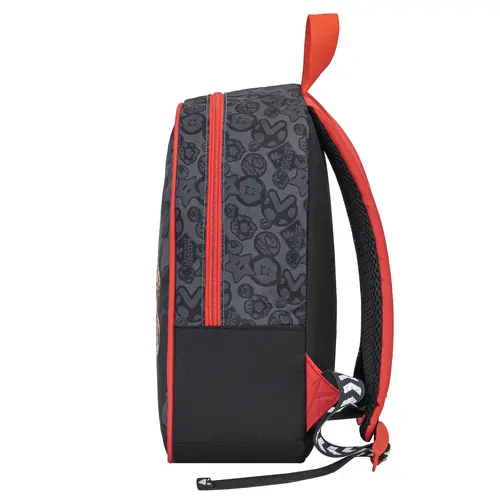 Super Mario Mario Kart Backpack Height 32cm Boys and Girls – Black Red – School Bag with Print