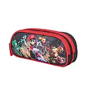 Super Mario Mario Kart pencil case boys black red – double pencil case with 2 compartments – school pencil case with zipper – ideal for pens and school supplies Super Mario Mario Kart pencil case boys black red – double pencil case with 2 compartments – school pencil case with zipper – ideal for pens and school supplies