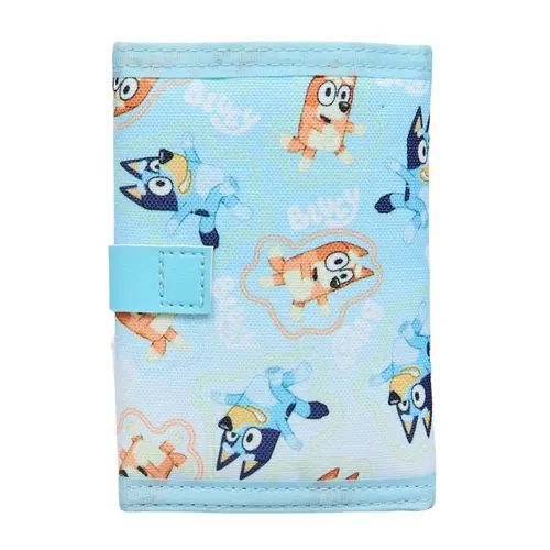Bluey Bluey portemonnee jongens en meisjes blauw – kinder portemonnee met klittenband – compact en handig – Bluey design