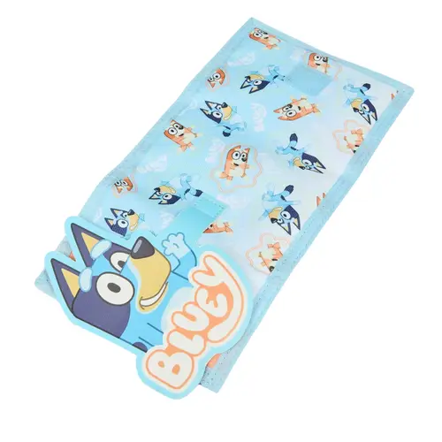 Bluey Bluey portemonnee jongens en meisjes blauw – kinder portemonnee met klittenband – compact en handig – Bluey design