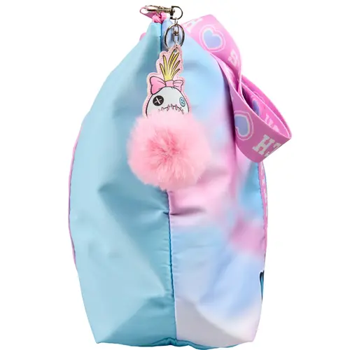 Disney Stitch weekend bag girls – large shoulder bag with Stitch and Angel – pink blue bag with zipper