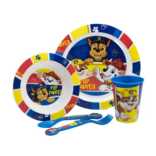 Nickelodeon Paw Patrol eetset 5 delig – Bord Kom Beker Bestek – Kinder servies set magnetron geschikt Nickelodeon Paw Patrol eetset 5 delig – Bord Kom Beker Bestek – Kinder servies set magnetron geschikt