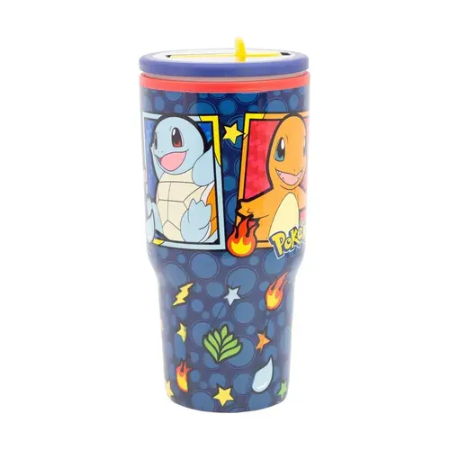 Pokemon Pokemon Tumbler with Straw and Lid – Pikachu – Kids Cup with Handle