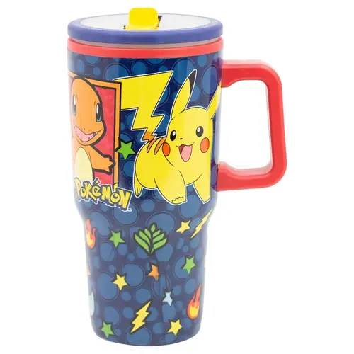 Pokemon Pokemon Tumbler with Straw and Lid – Pikachu – Kids Cup with Handle