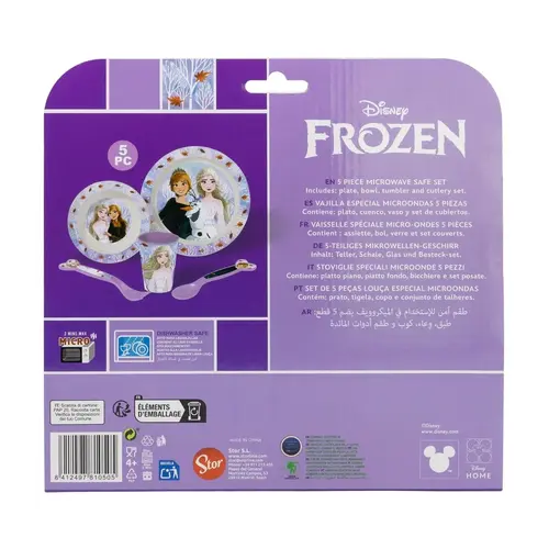 Disney Disney Frozen Eetset 5 Delig Meisjes – Bord Kom Beker Bestek – Kinder Servies