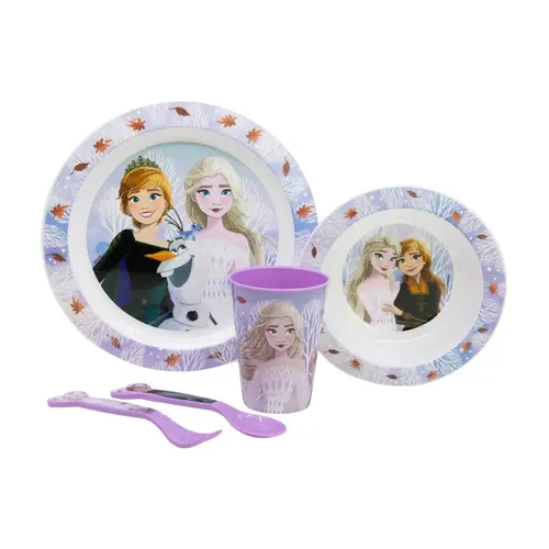 Disney Disney Frozen Eetset 5 Delig Meisjes – Bord Kom Beker Bestek – Kinder Servies