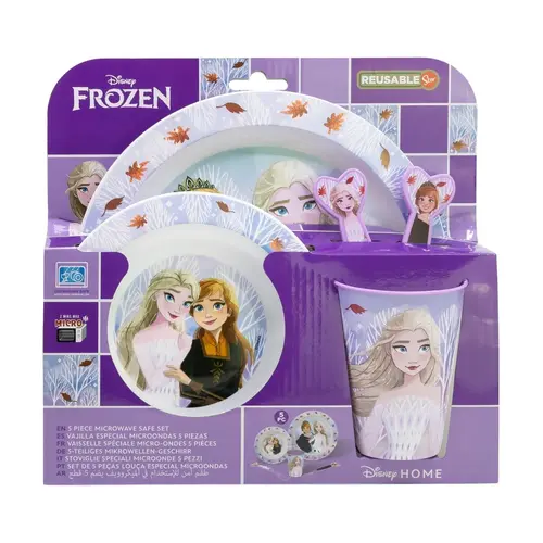 Disney Disney Frozen Eetset 5 Delig Meisjes – Bord Kom Beker Bestek – Kinder Servies