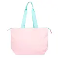 Disney Disney Stitch Strandtas – Grote Schoudertas met Angel – Lichtroze & Blauw – Ritsvak & Binnenvak
