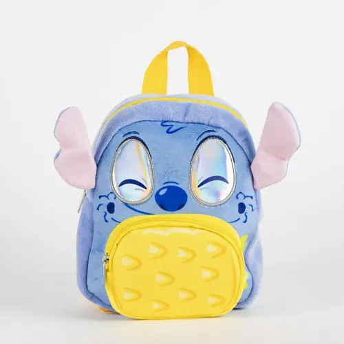 Disney Disney Stitch Rugzak Peuter – Blauw Geel – 3D Design – 22 cm – Jongens Meisjes