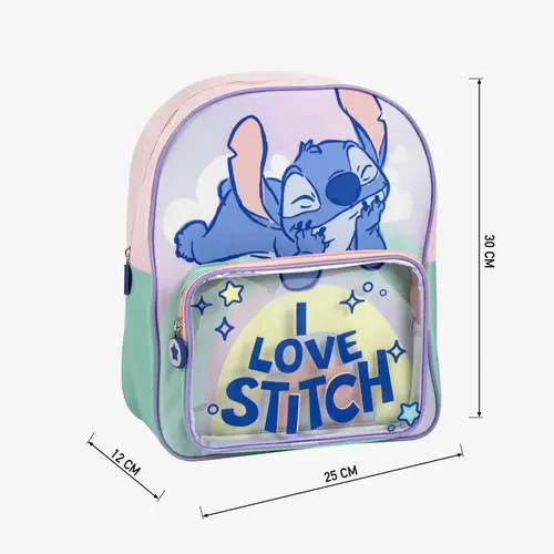 Disney Disney Stitch Rugzak Kind 30 cm Transparant Voorvak Meisjes