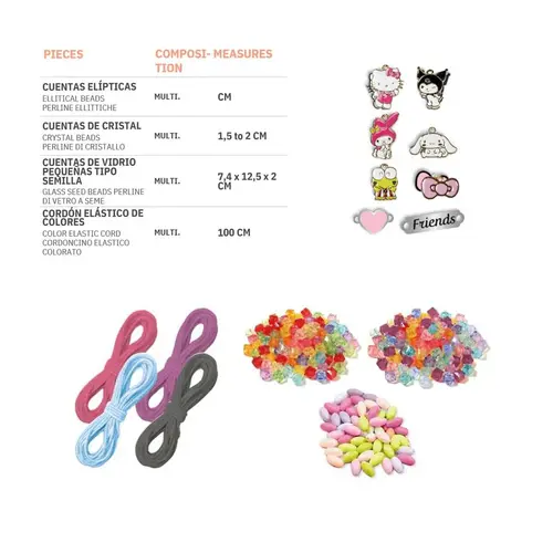 Hello Kitty Hello Kitty Armbandjes Maken Set Meisjes – DIY Sieraden Set Kinderen met Kralen en Bedels