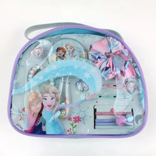 Disney Disney Frozen Beautyset voor Meisjes – Haaraccessoires Set met Haarborstel, Scrunchie, Clips, Elastieken, Armband en Opbergtas