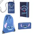 Disney Disney Stitch Cadeauset Blauw – Portemonnee, Crossbody Telefoontasje, Notitieboek en Gymtas – Officieel Gelicenseerd